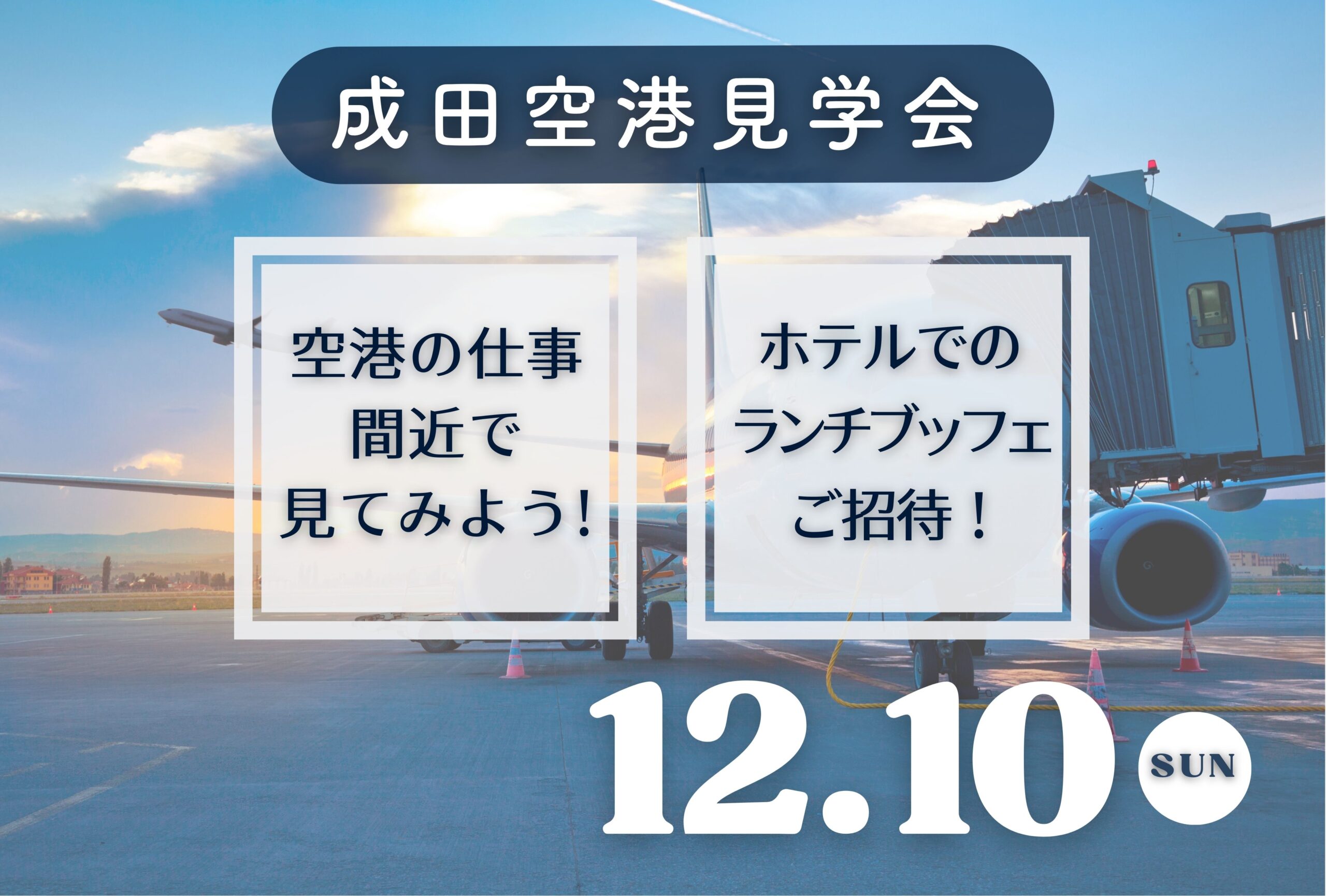 【エアラインSP】贅沢ランチ付♪成田国際空港見学で仕事を間近で見てみよう!オープンキャンパス